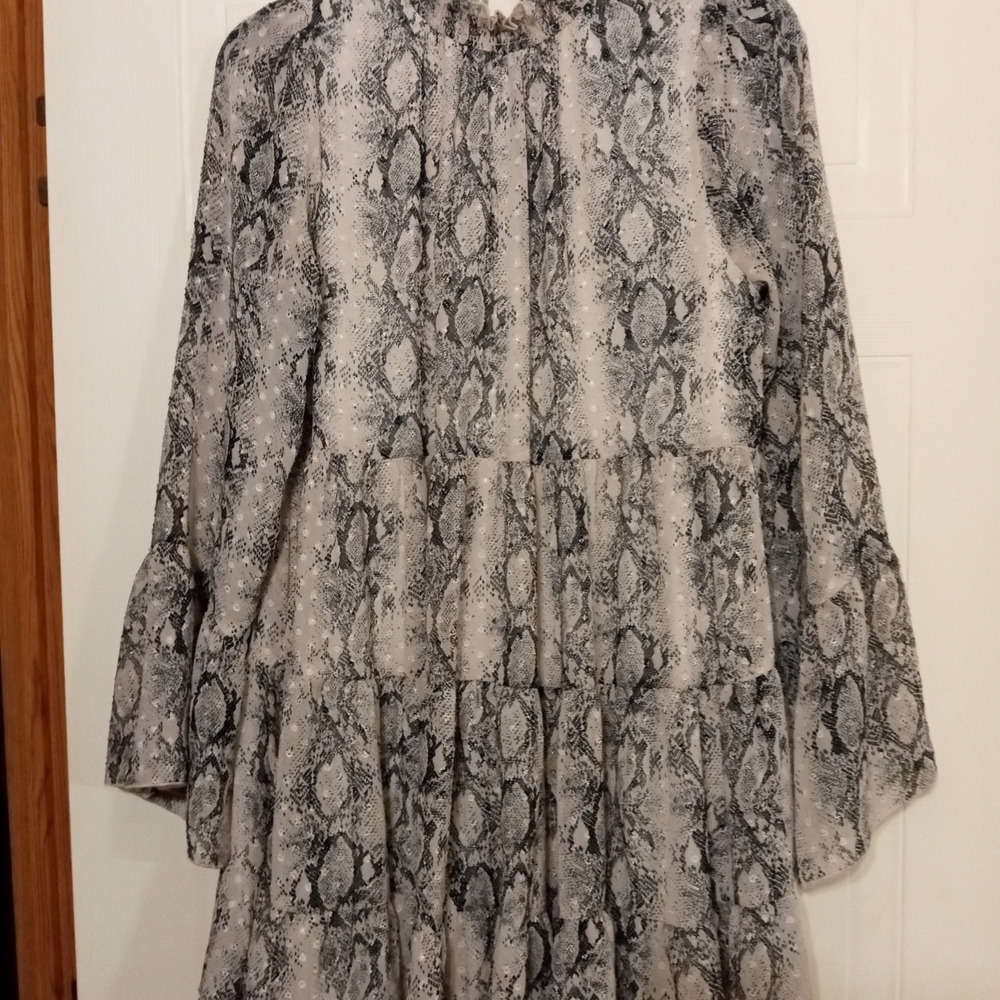 Altar'd State Black and White Patterned Dress